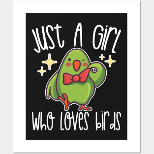 Just A Girl Who Loves Birds Gift graphic Posters and Art